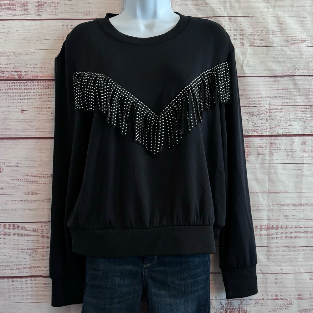 Western Macys Bar Iii Embellished Fringe Top